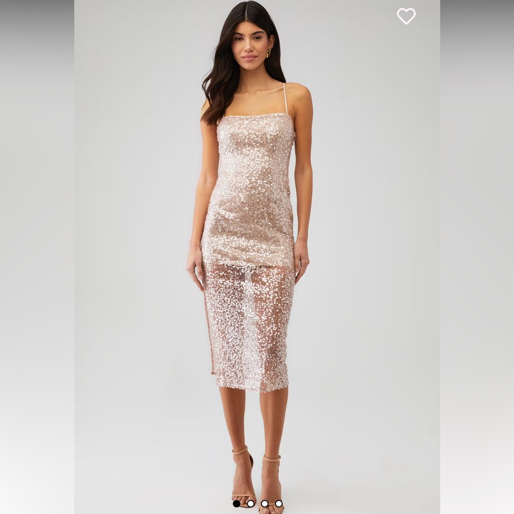 Astr the Label Sparkling Sequin Midi Dress